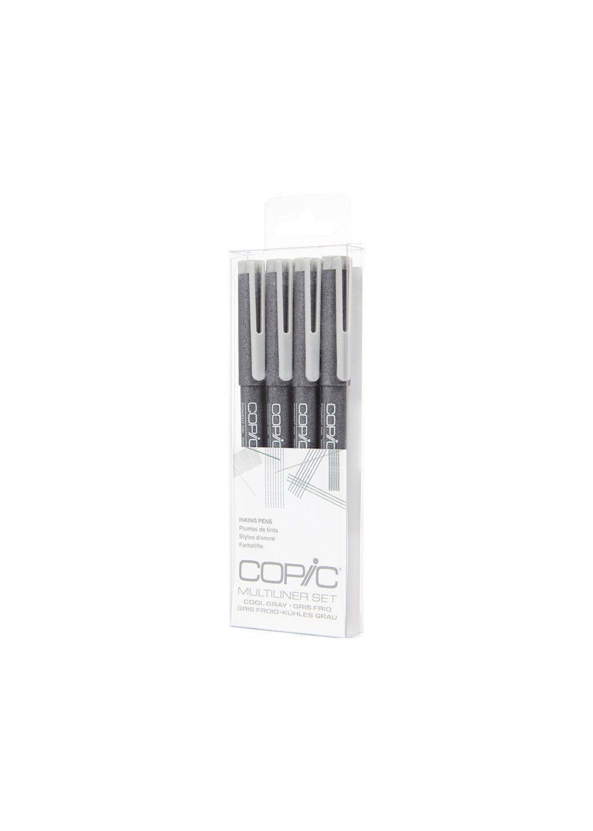 Tiralíneas Copic Multiliner Set 4 Gris Frío (0.05 a 0.5)-0