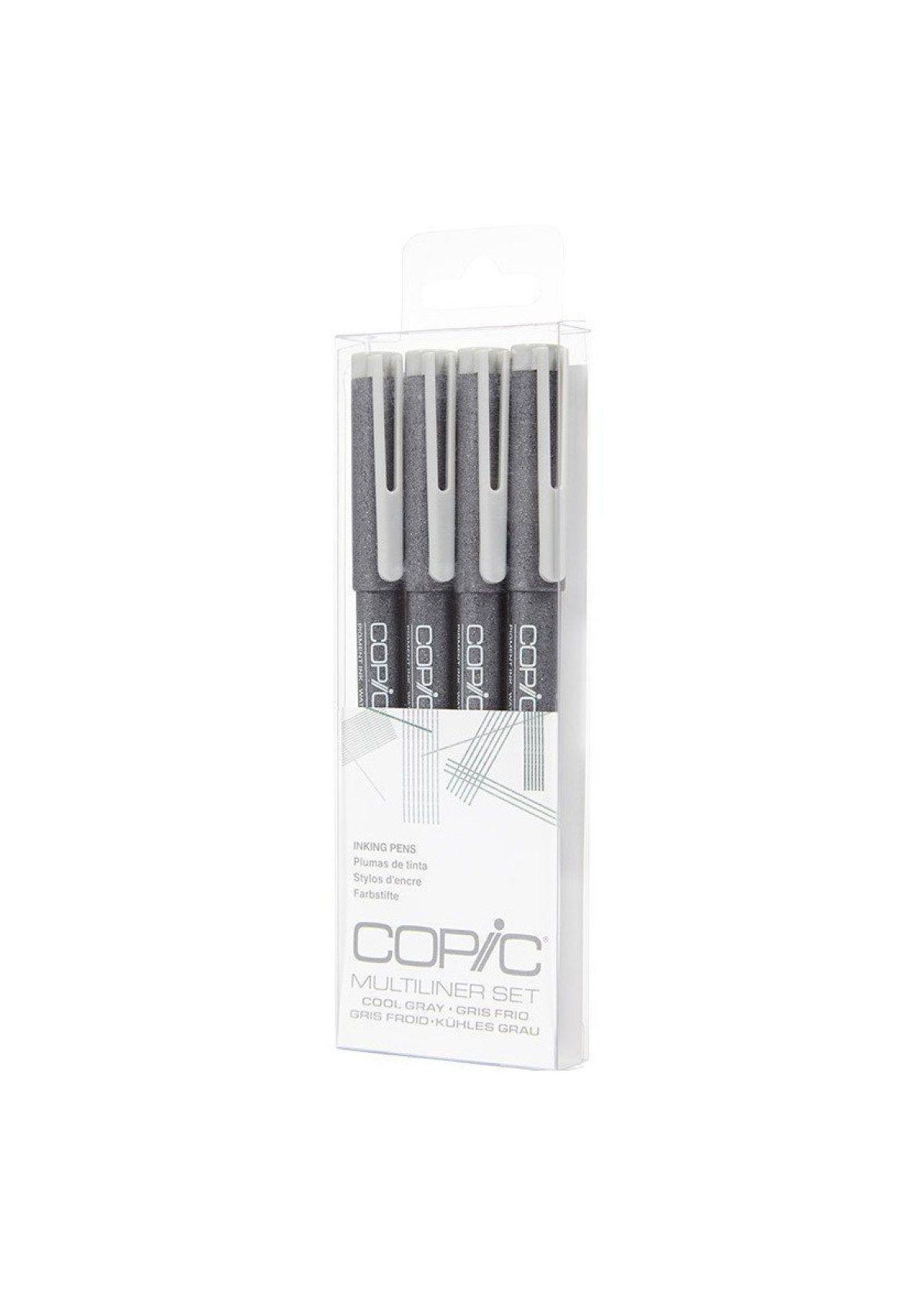 Tiralíneas Copic Multiliner Set 4 Gris Frío (0.05 a 0.5)-1