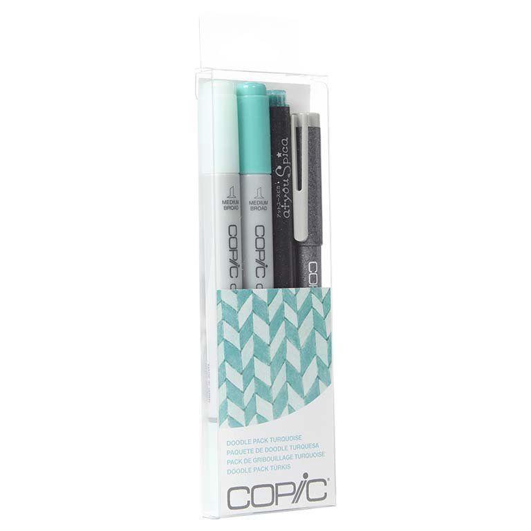 COPIC Ciao Doodle Packs: Turquoise (4 Lápices)-0