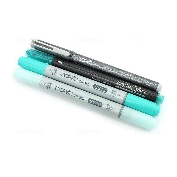 COPIC Ciao Doodle Packs: Turquoise (4 Lápices)-2