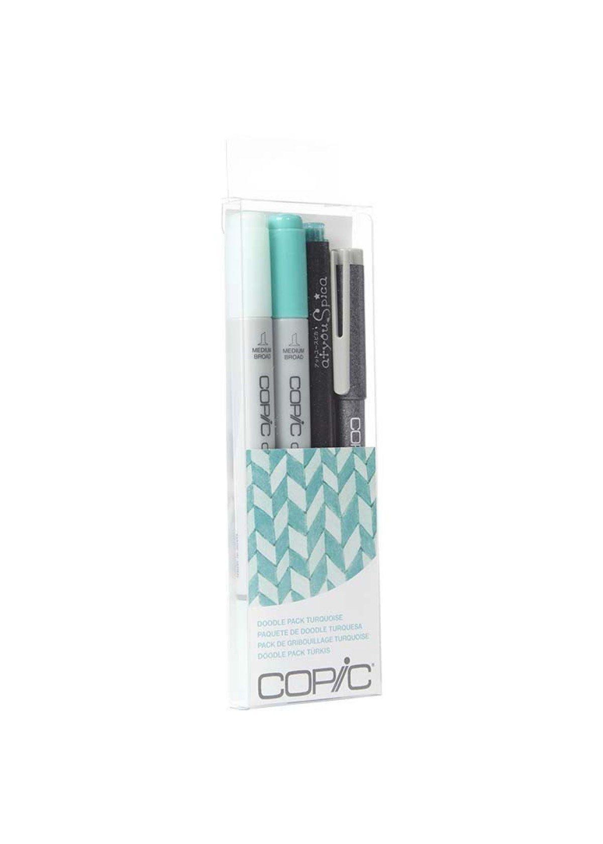 COPIC Ciao Doodle Packs: Turquoise (4 Lápices)-0