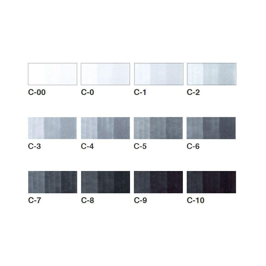 Marcadores Copic Sketch Set 12 Grises Fríos (Cool Gray)-1