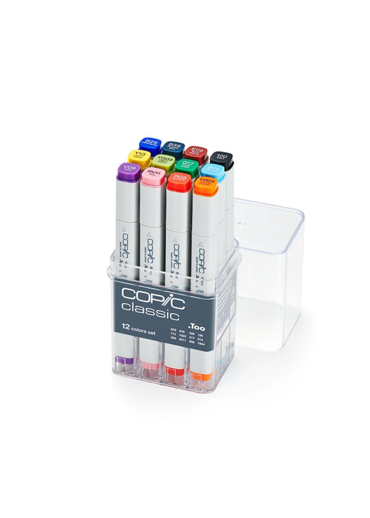 Marcadores Copic Classic Set 12 Colores Básicos (B)-0