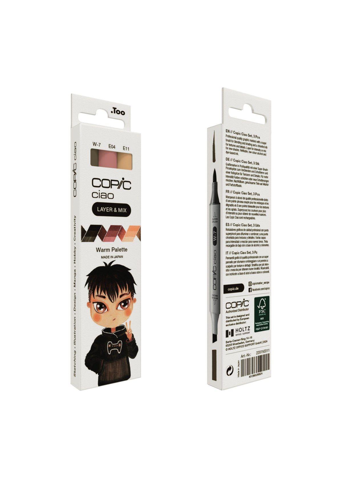 Copic Ciao Layer & Mix: MANGA Warm Palette (3 un.)-1