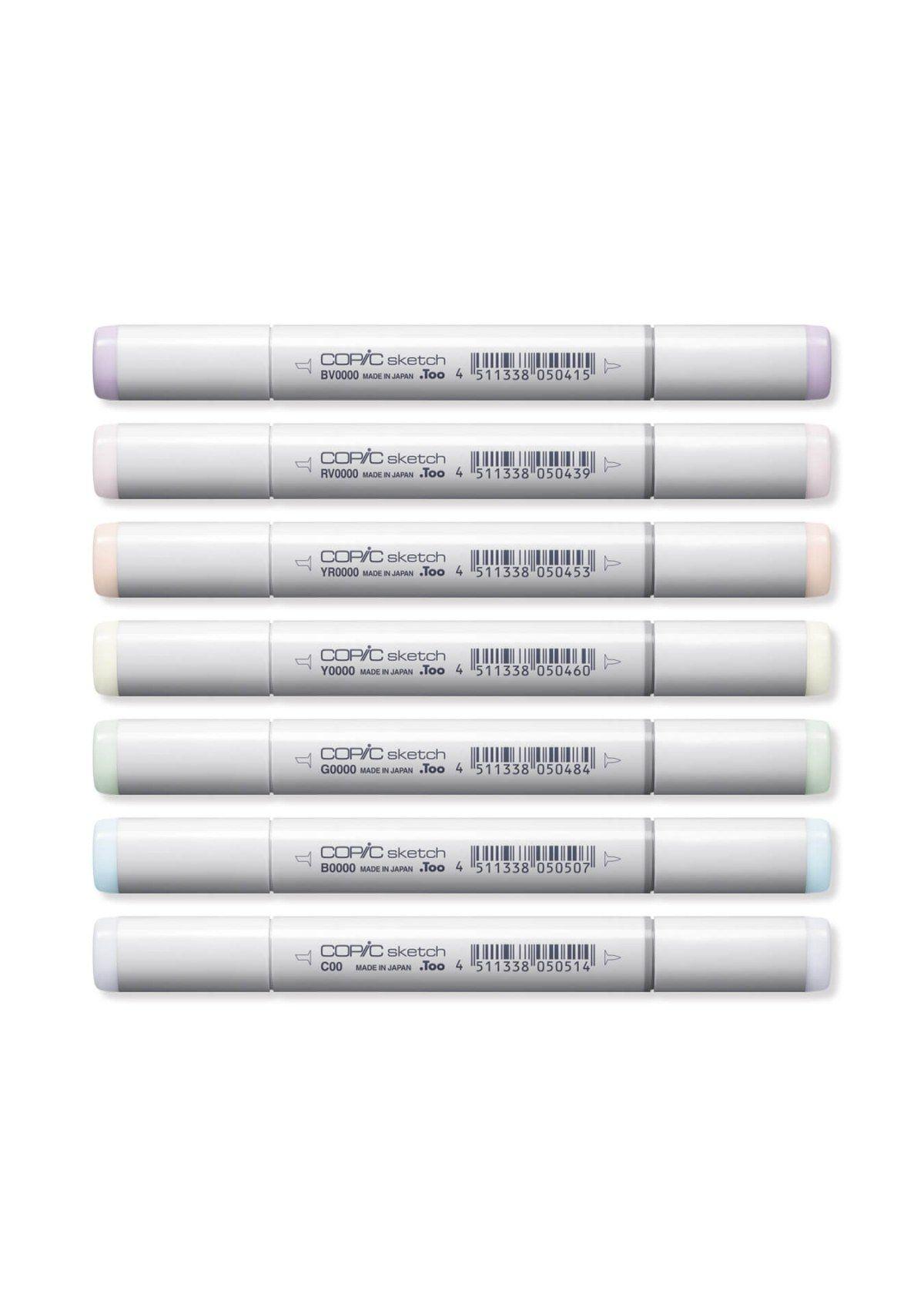 Marcadores Copic Sketch Set 6+1 Airy Tones Edición Limitada-1
