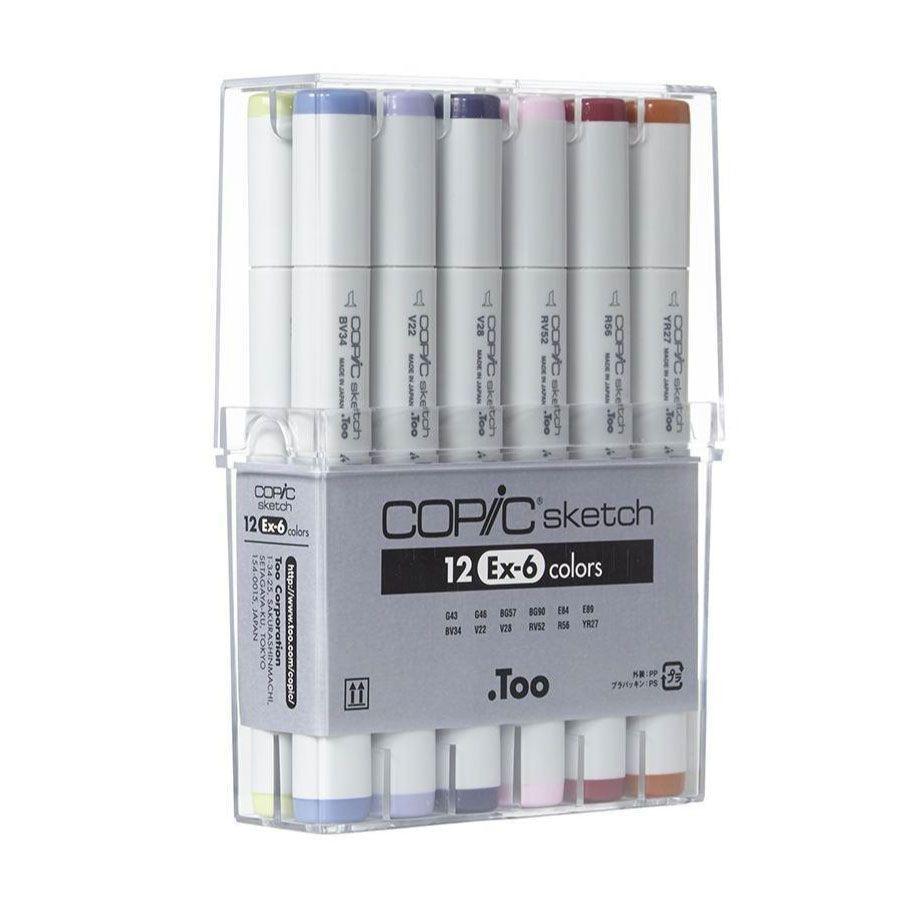 Marcadores Copic Sketch Profesionales Set 12 Colores Ex 6-0