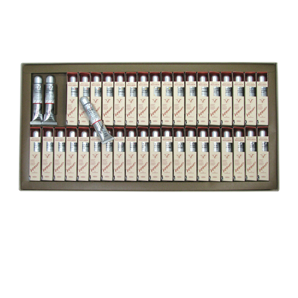 Óleo Profesional Holbein Vernét Set Completo 40 Tubos Caja Cartón V198-2