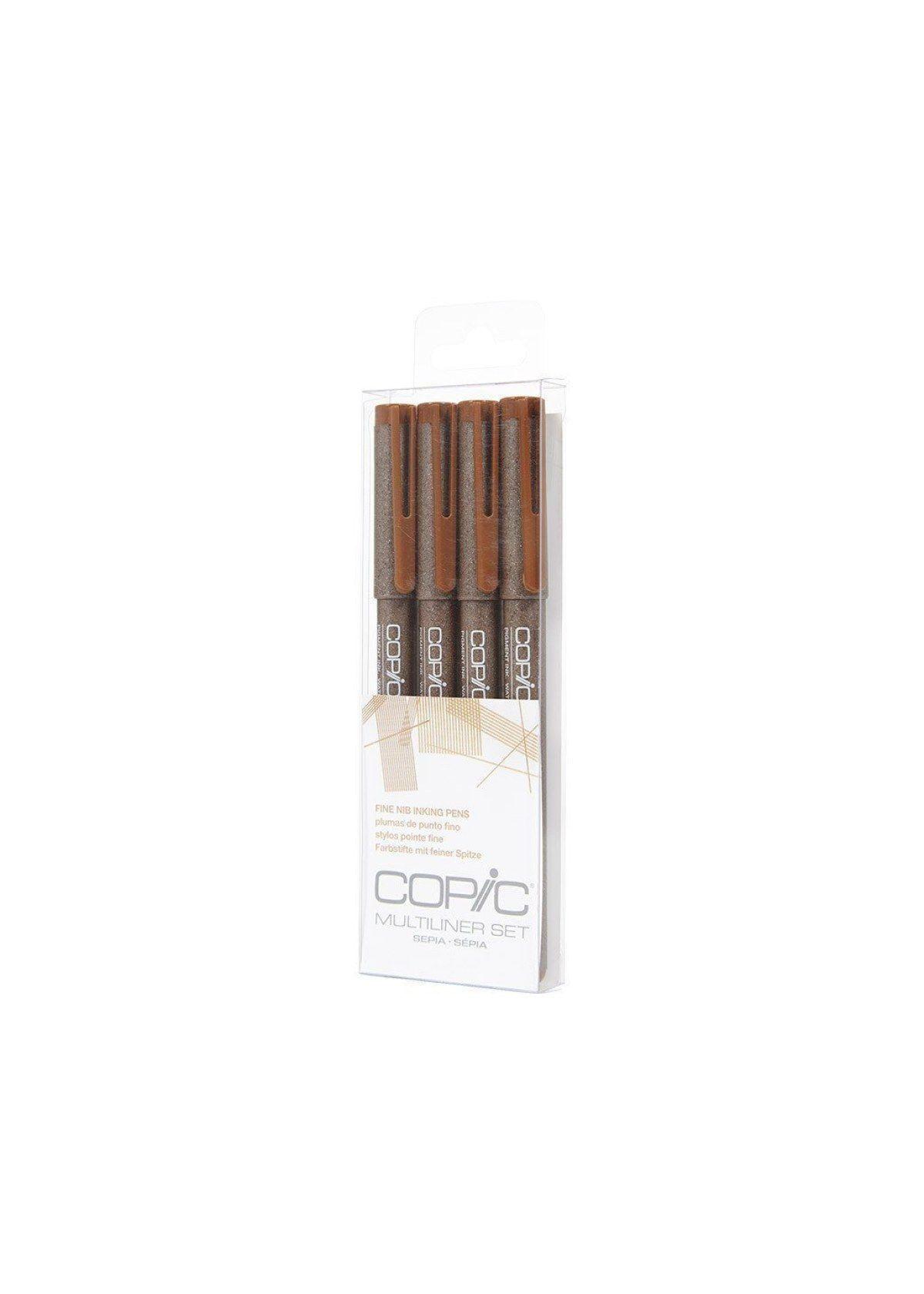 Tiralíneas Copic Multiliner Set 4 Sepia (0.05 a 0.5)-0