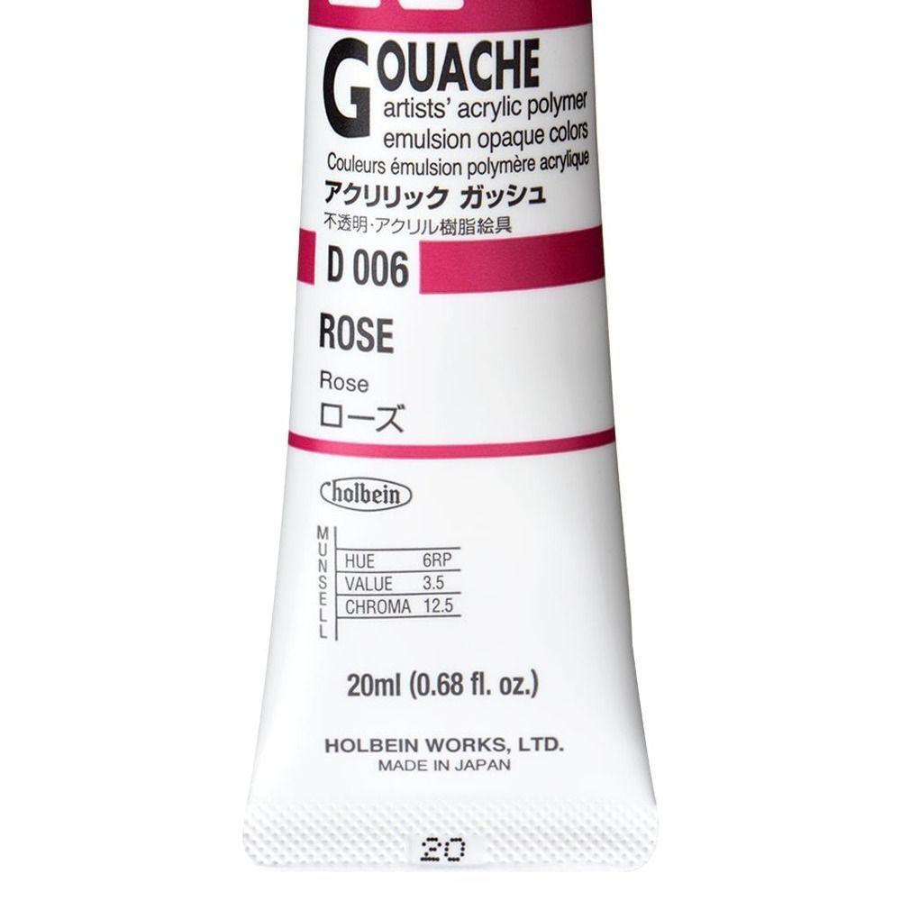 Holbein Acryla Gouache 20ml D006 Rose-3