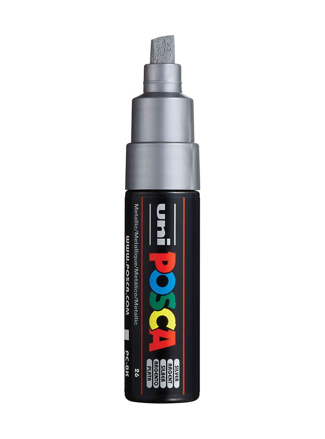 Bolígrafo Uni Posca Pc-8k, Color Plateado Plata-0