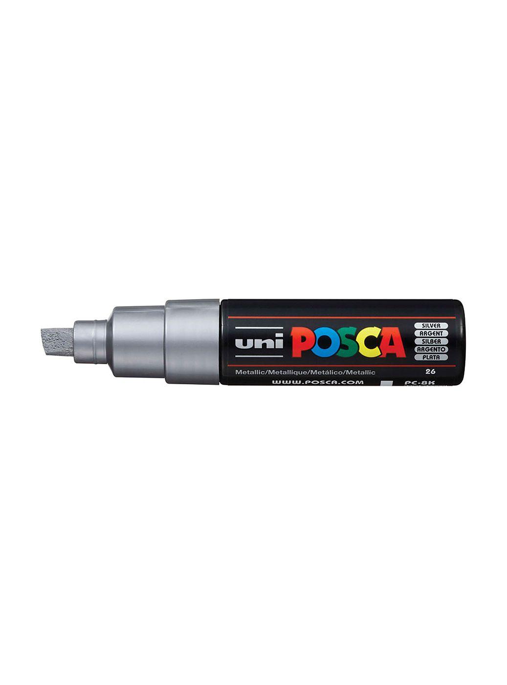 Bolígrafo Uni Posca Pc-8k, Color Plateado Plata-1