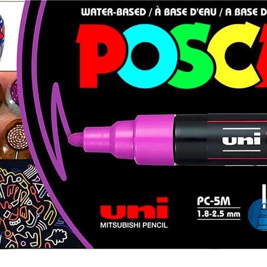 Uni POSCA 5M Set Dark colours 8 colores - 1,8-2,5 mm-2