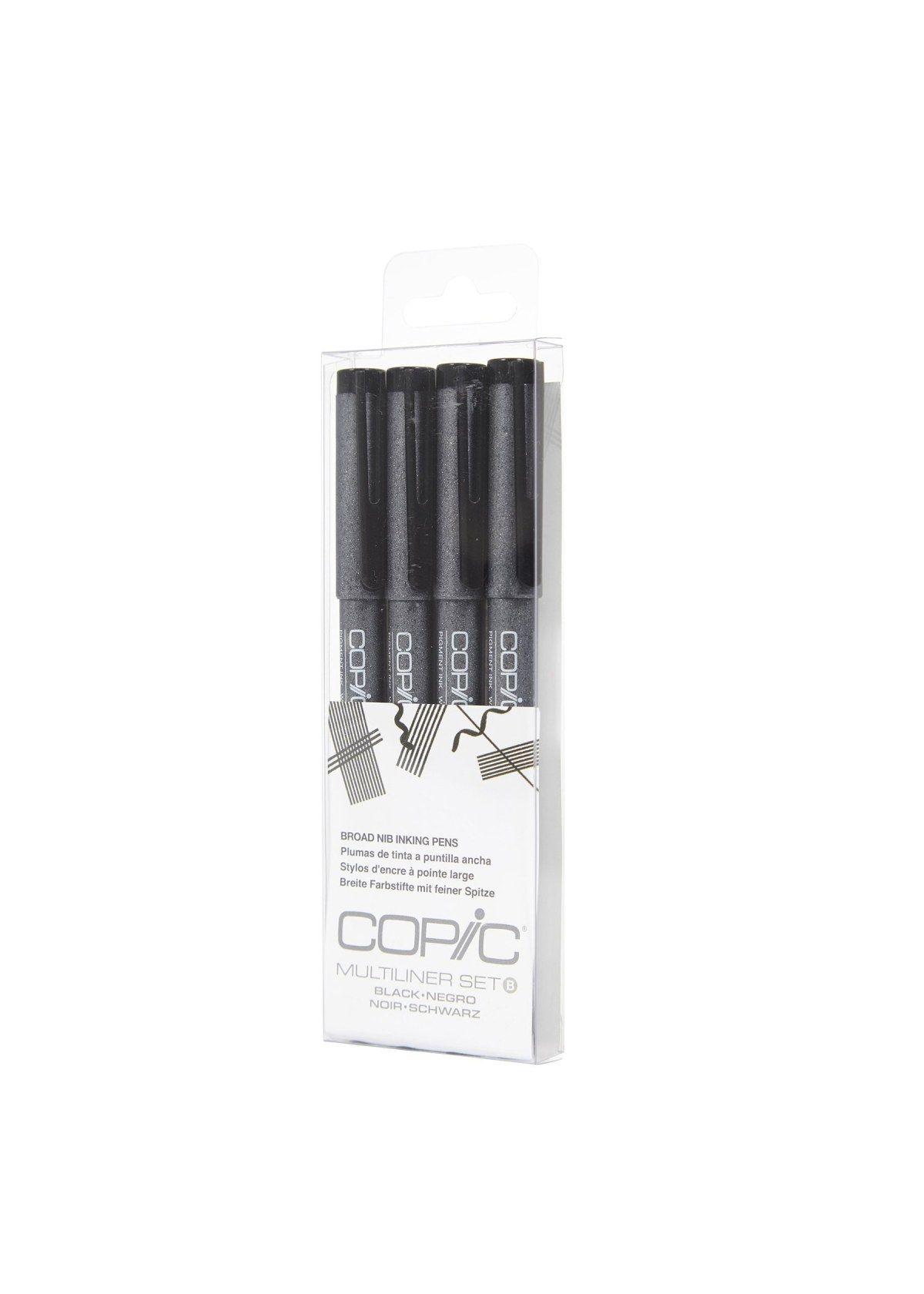 Multiliner desechable 4 Set: Black Broad-0