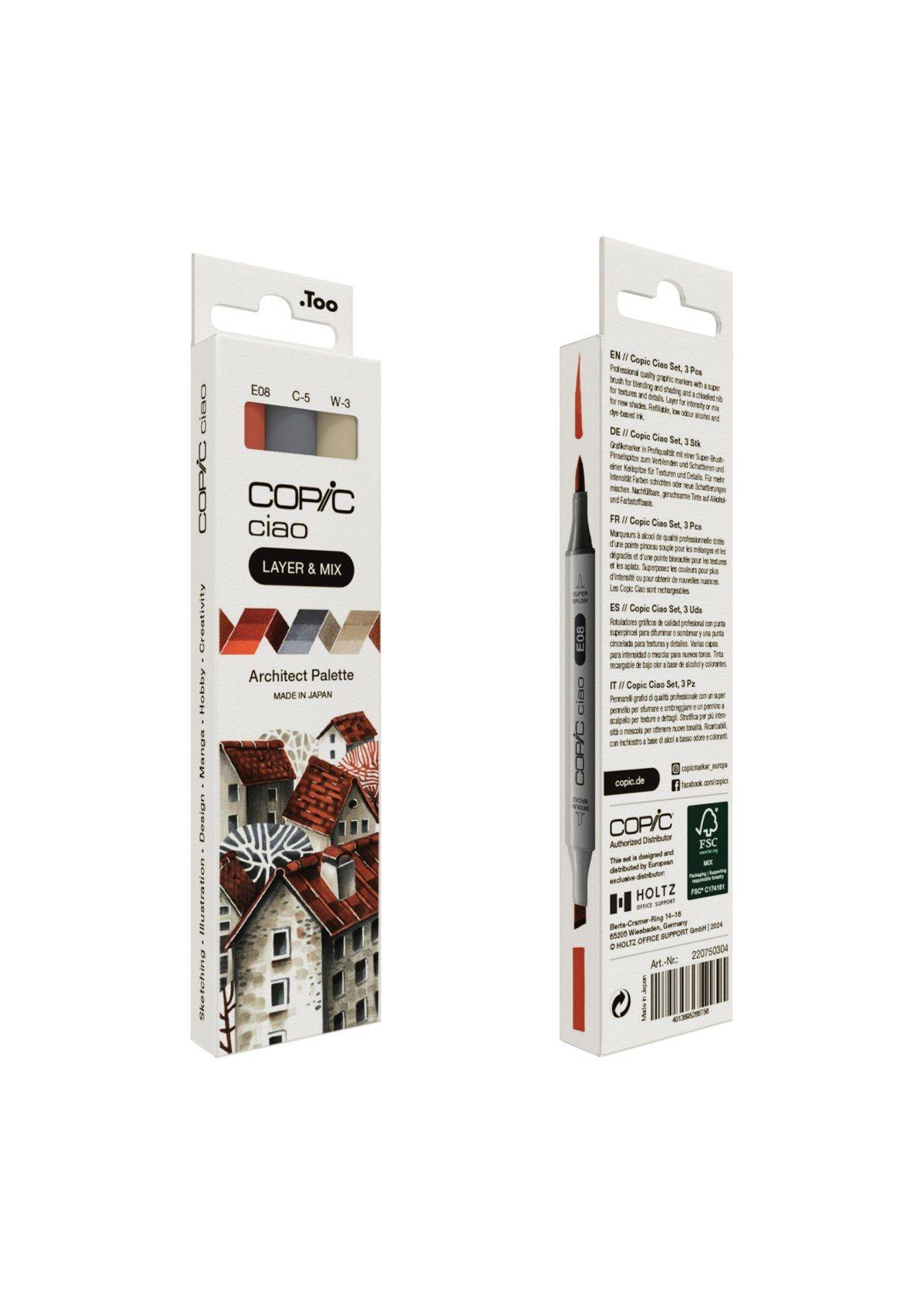 Copic Ciao Layer & Mix: Architect Palette (3 un.)-1