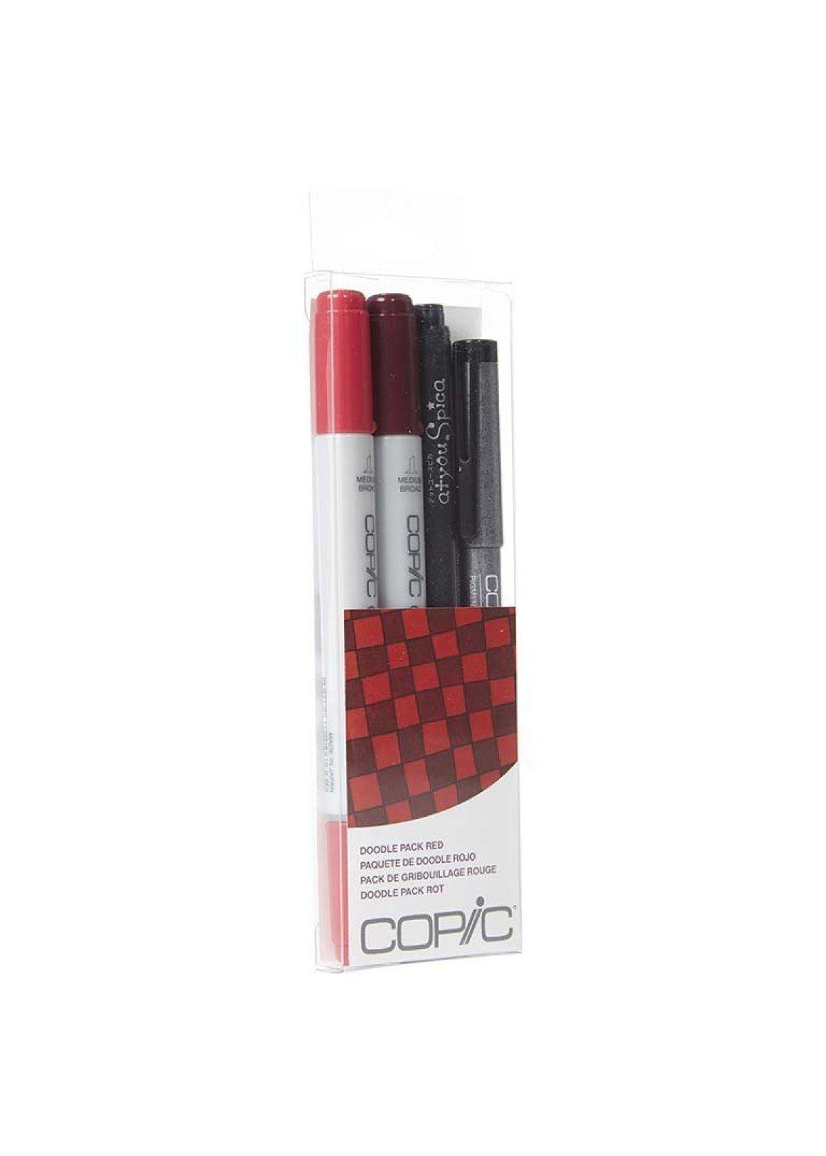 COPIC Ciao Doodle Packs: Red (4 Lápices)-0
