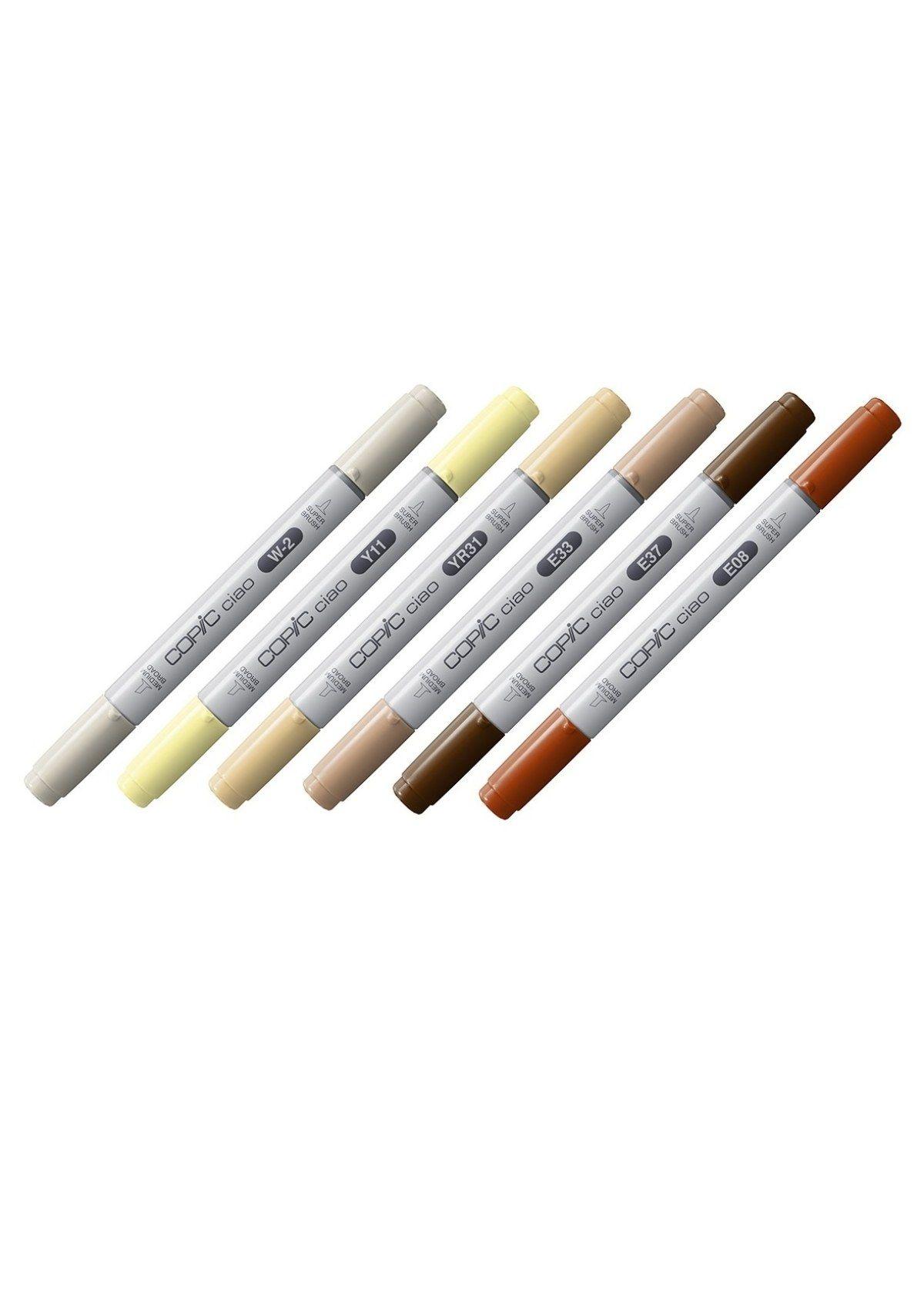 Marcadores Copic Ciao Set 6 Colores Hair (Tonos de Cabello)-1