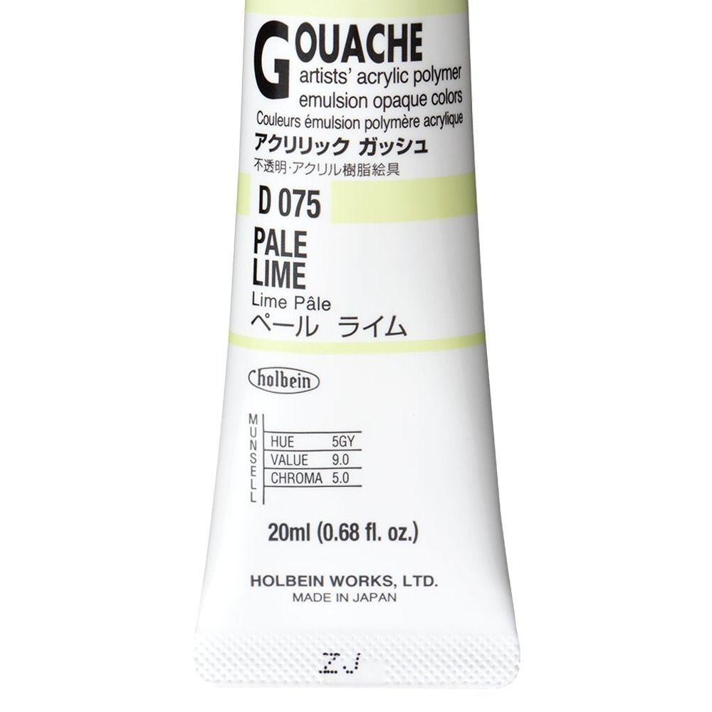 Holbein Acryla Gouache 20ml D075 Pale Lime-3