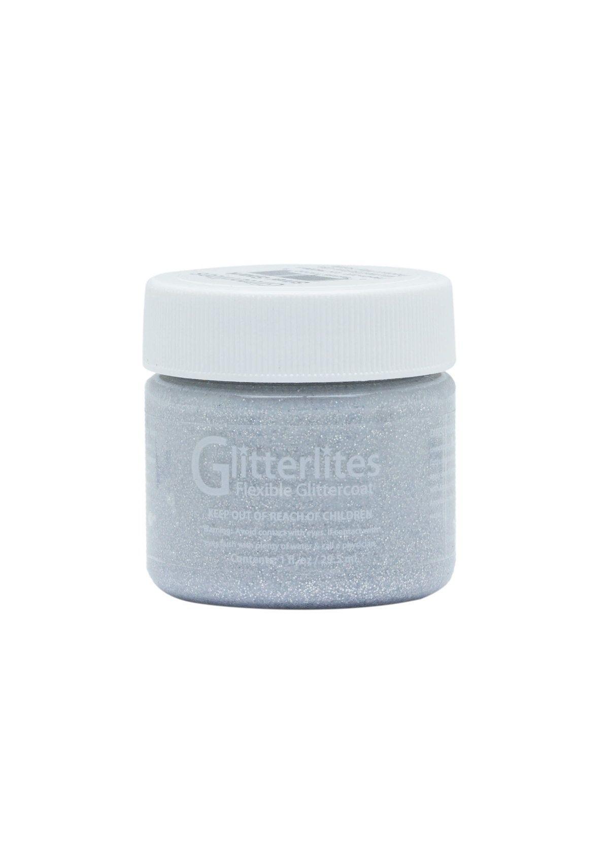 Pintura Cuero Angelus Glitterlites 1 oz 222 Silver Spark-0