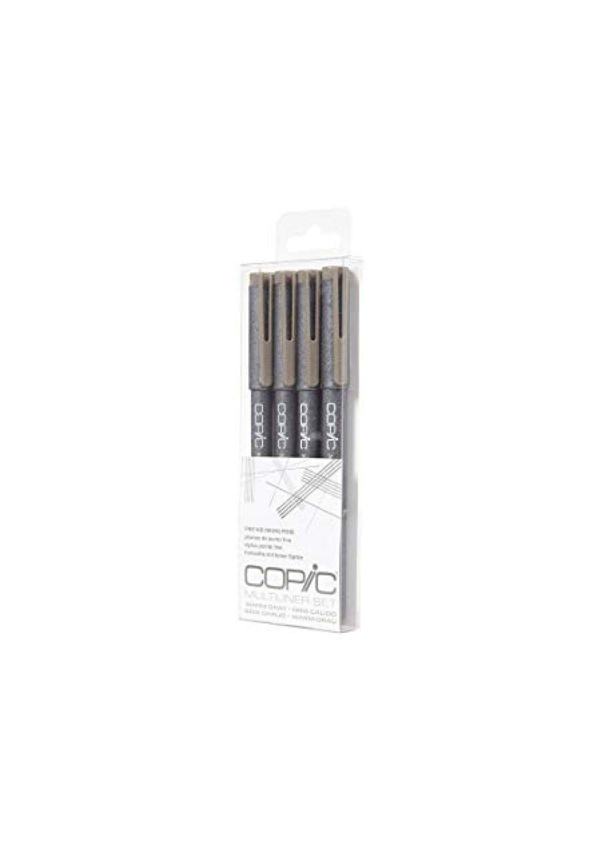 Tiralíneas Copic Multiliner Set 4 Gris Cálido (0.05 a 0.5)-0