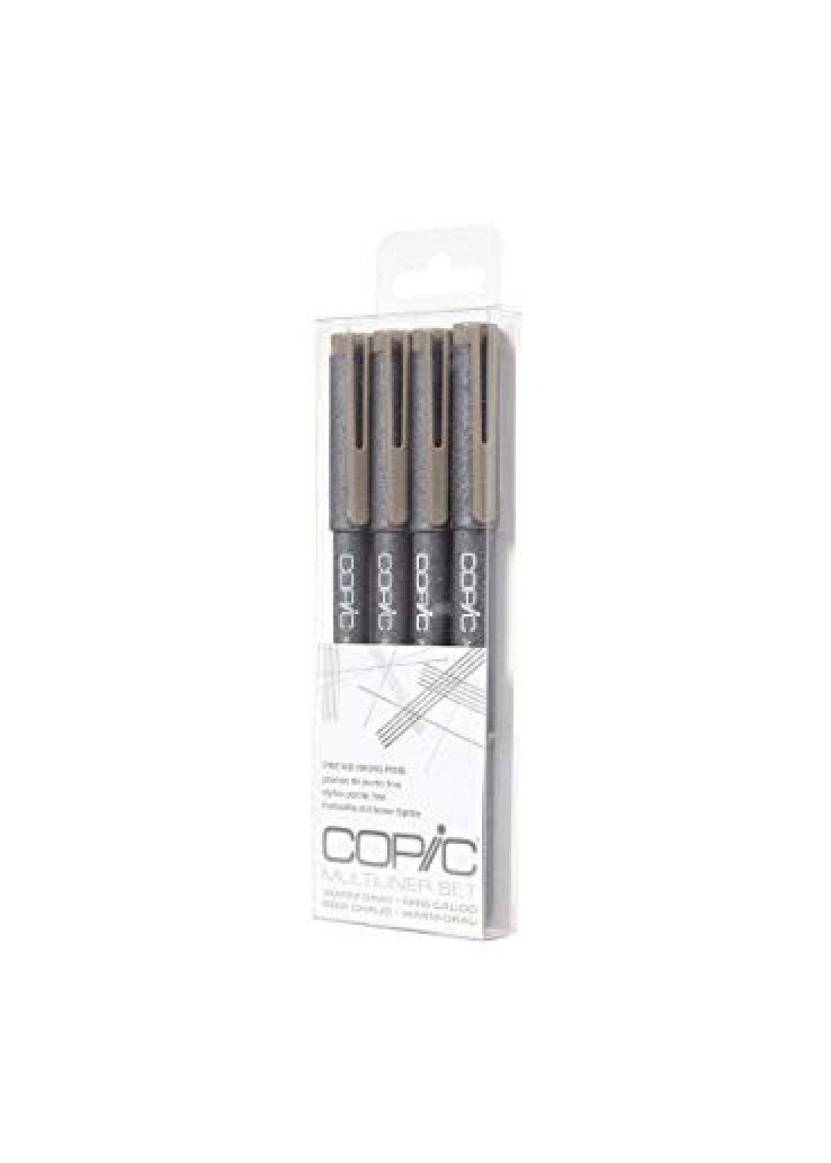 Tiralíneas Copic Multiliner Set 4 Gris Cálido (0.05 a 0.5)-1