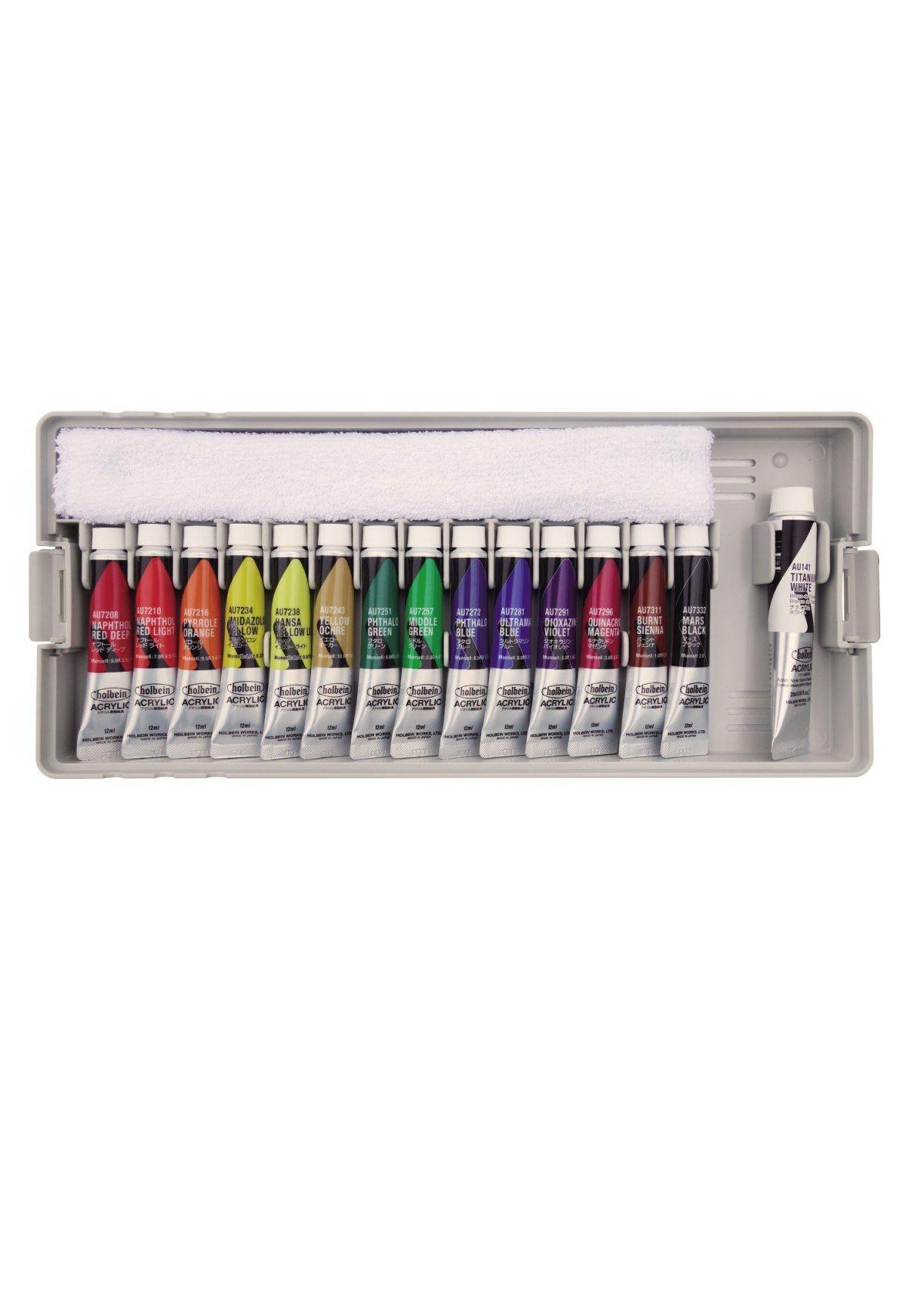 Pintura Acrílica Holbein School Set 15 Tubos AU7395-0