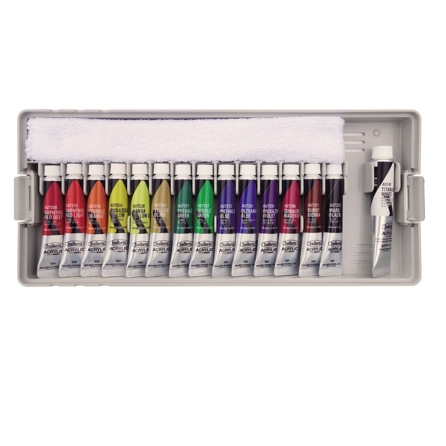Pintura Acrílica Holbein School Set 15 Tubos AU7395-2