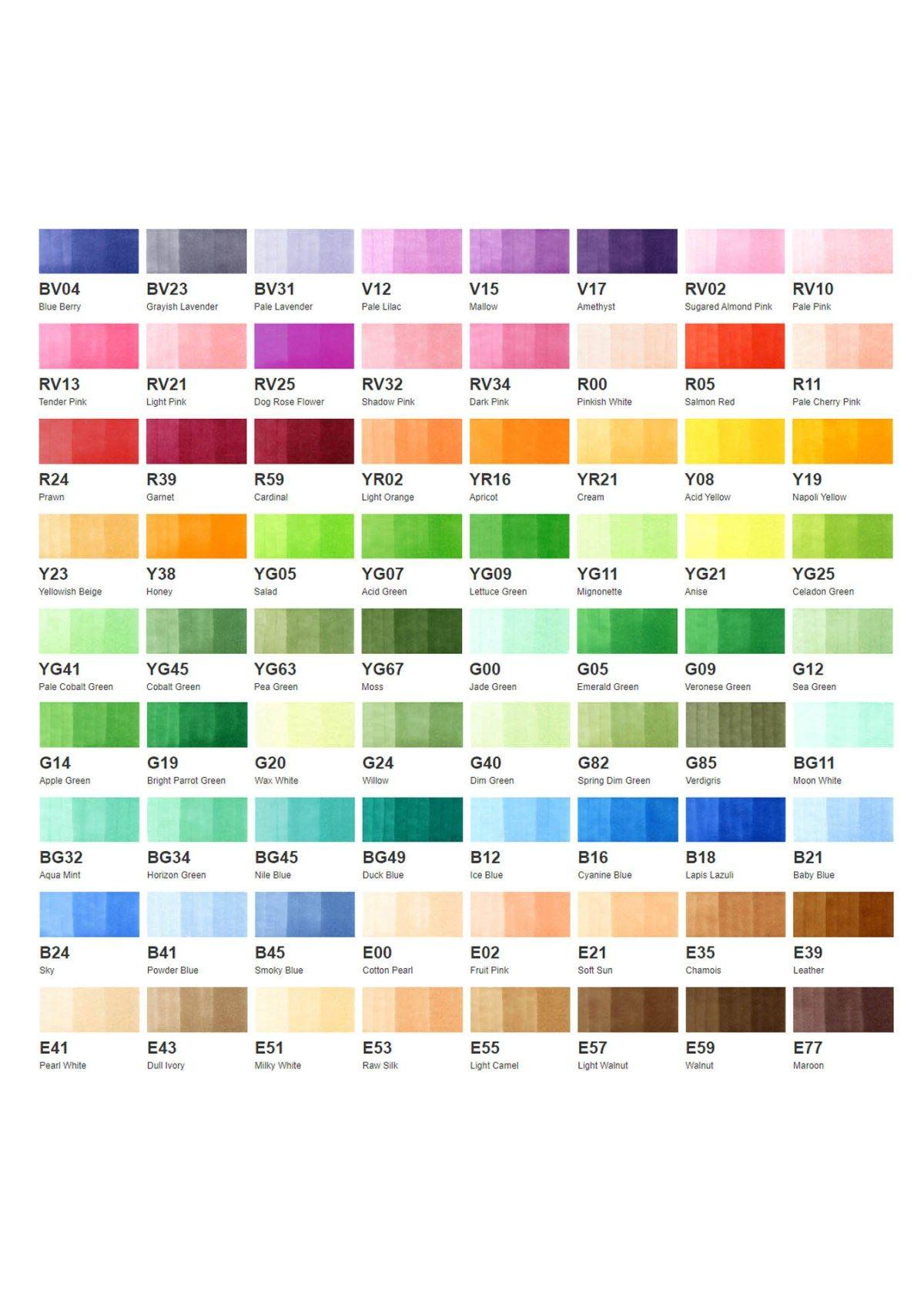 Marcadores Copic Classic Profesionales Set 72 Colores (C)-1