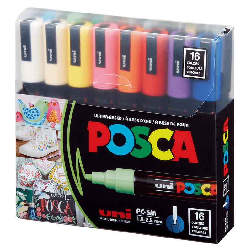Uni POSCA 5M Set 16 colores - 1,8-2,5 mm-2