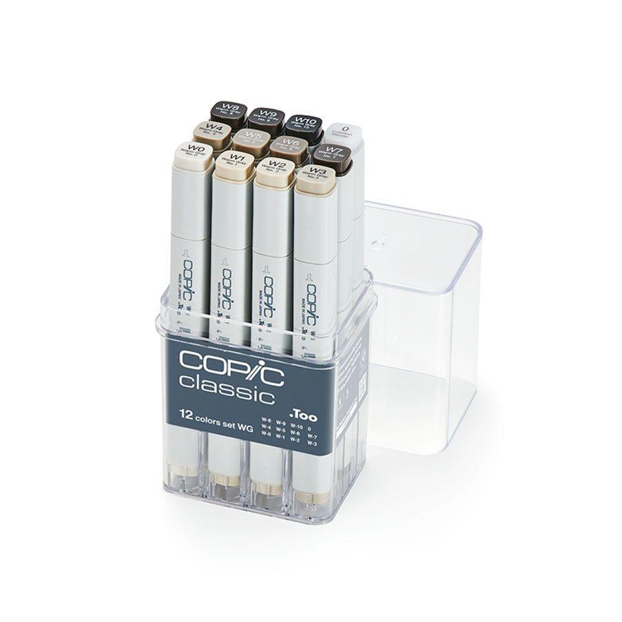 Marker 12 Color Set Wg - Warm Gray-0