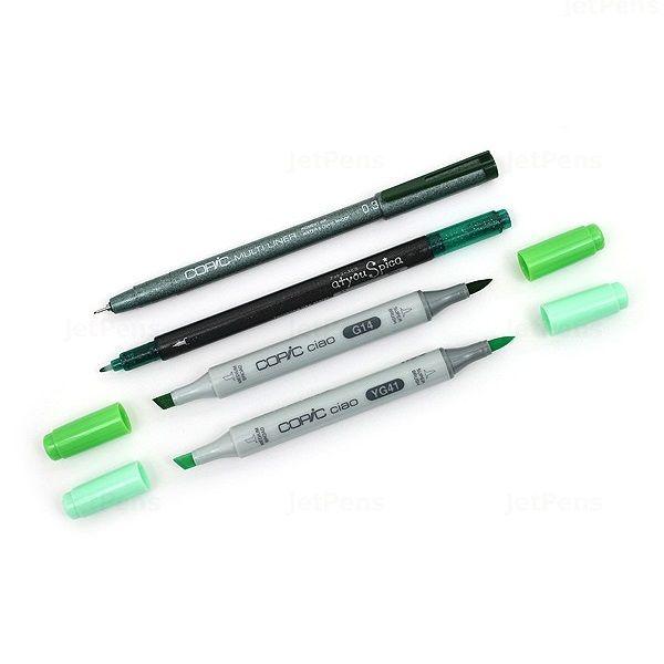COPIC Ciao Doodle Packs: Green (4 Lápices)-3