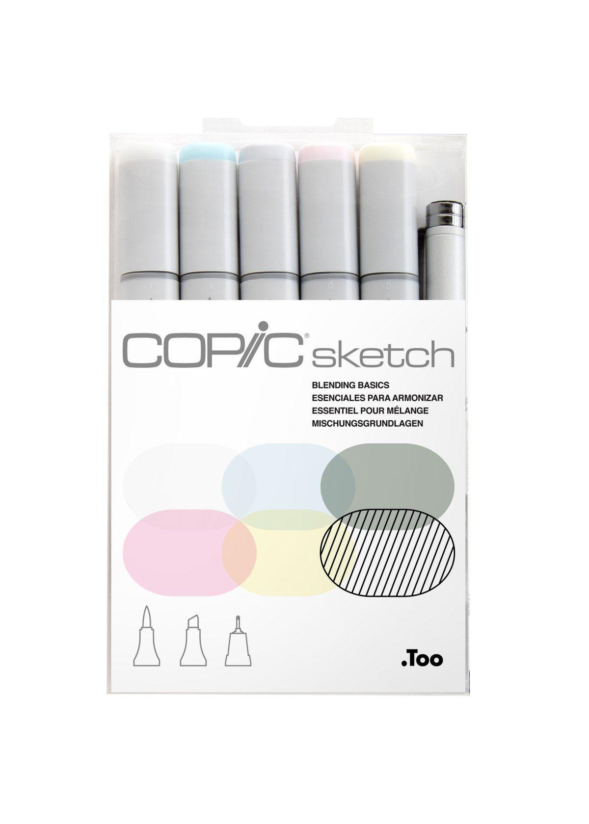 Marcadores Copic Sketch Set 5 Colores Blending Basics + Multiliner-0