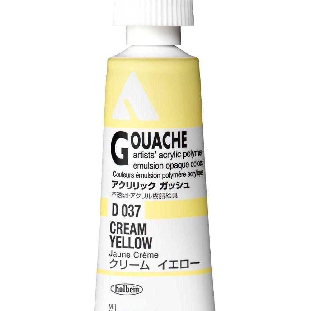 Holbein Acryla Gouache 20ml D037 Cream Yellow-2