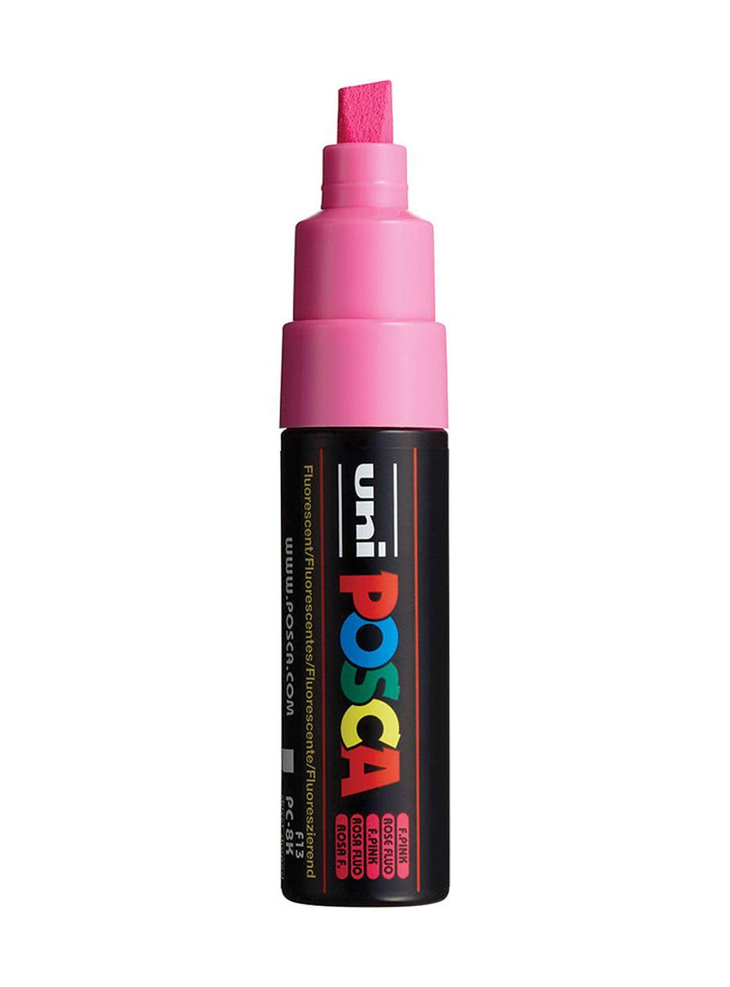 Marcador Acrílico Posca 8k Rosa Fluor Punta Biselada 8mm-0
