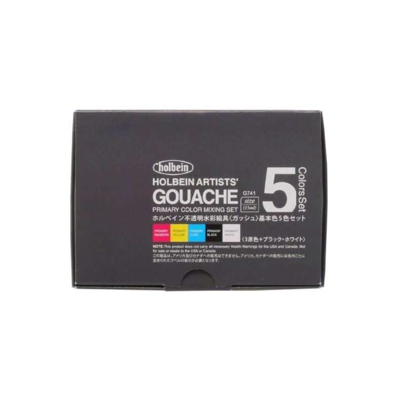Gouache Set 5 Colores 15ml (caja negra) G741-1