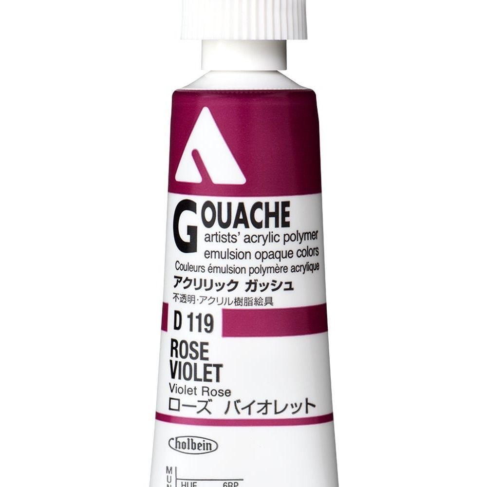 Holbein Acryla Gouache 20ml D119 Rose Violet-4