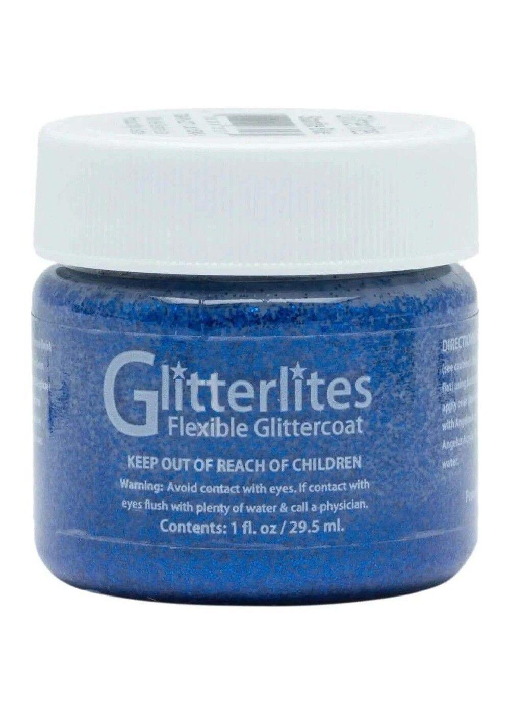Pintura Cuero Angelus Glitterlites 1 oz 227 Starlite Blue-4