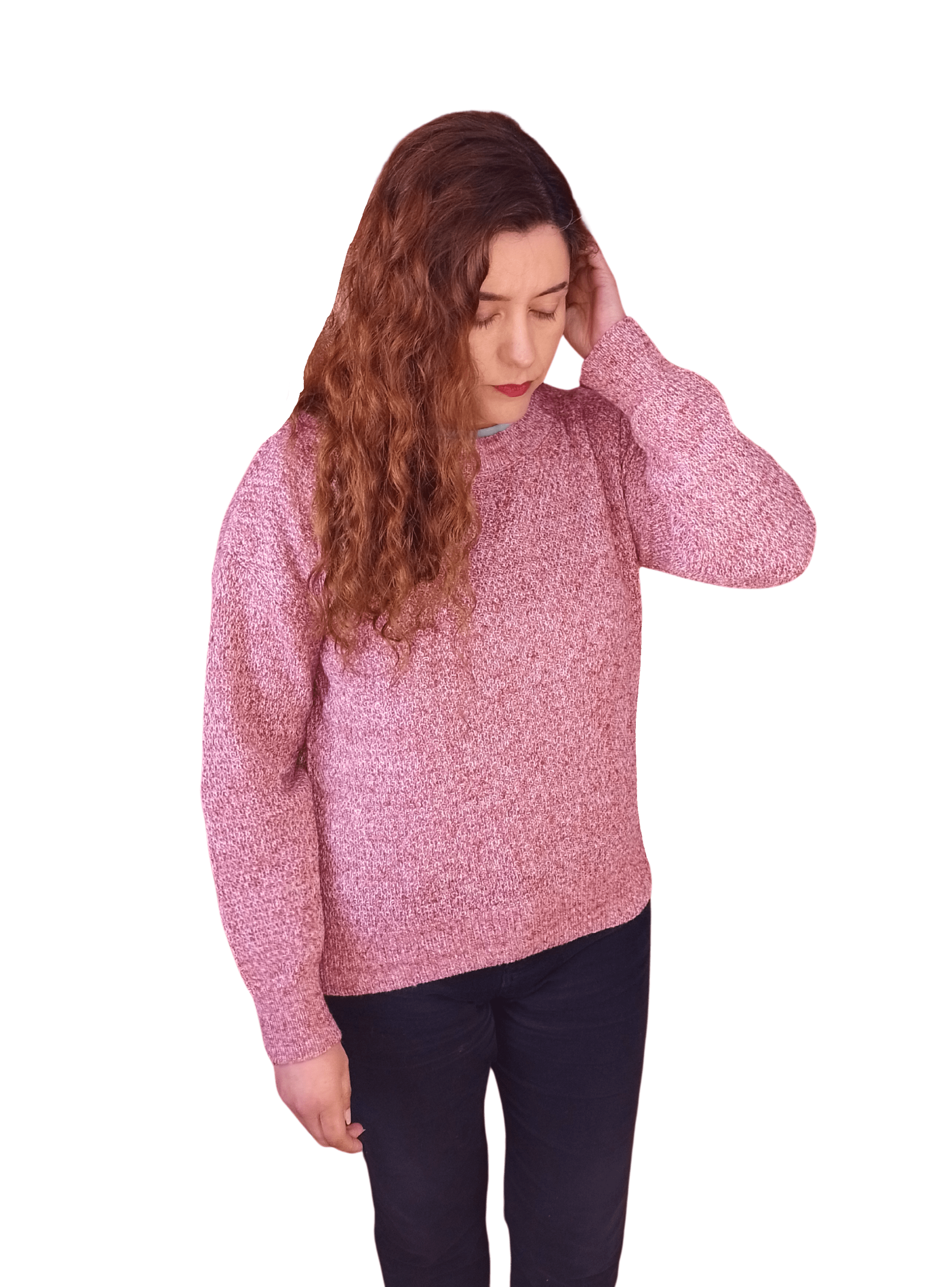 Sweater Canalé Burdeos Cuello Redondo-2