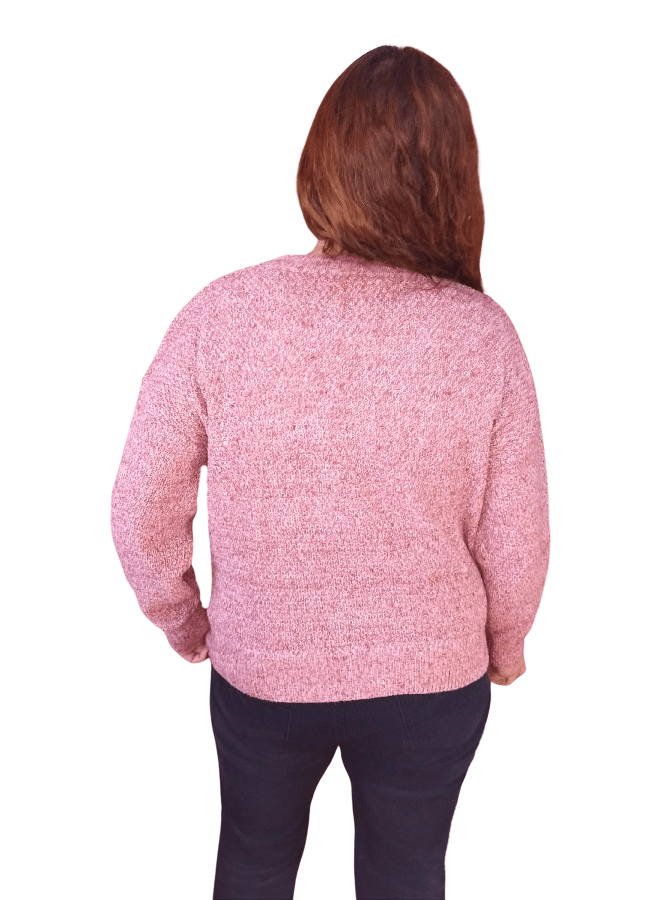 Sweater Canalé Burdeos Cuello Redondo-3