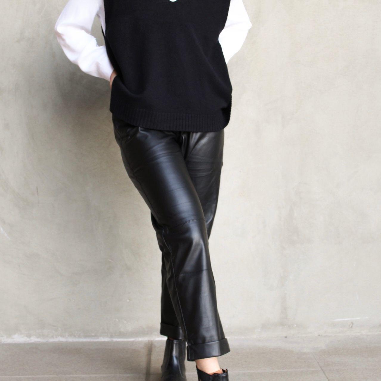 Pantalón ecocuero -0