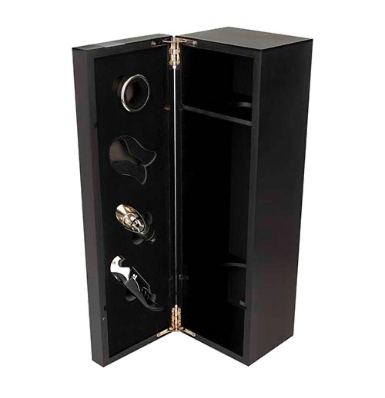 Kit  Guarda Vinos con Descorchador y Accesorios -2