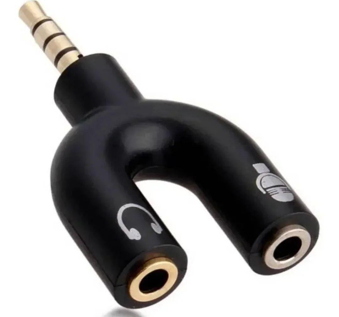 SPLITTER AUDIO 3.5MM PLUG MICROFONO AUDIFONO -0