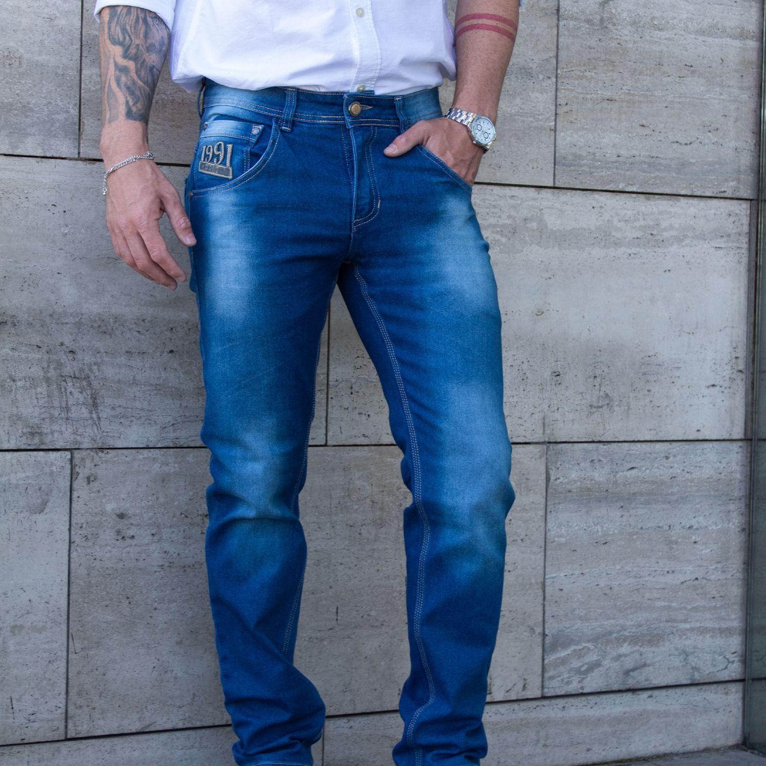 Jean azul bota recta -2