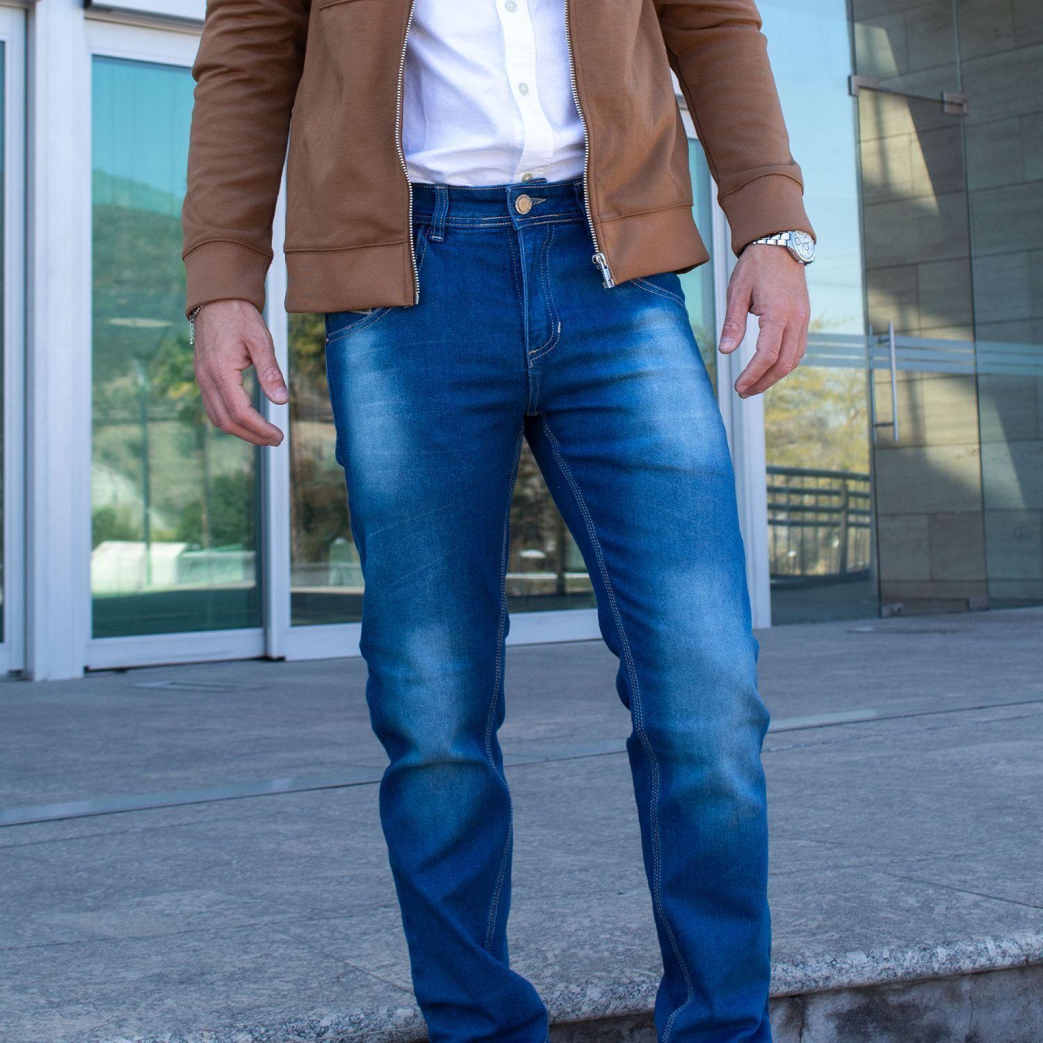 Jean azul bota recta -3