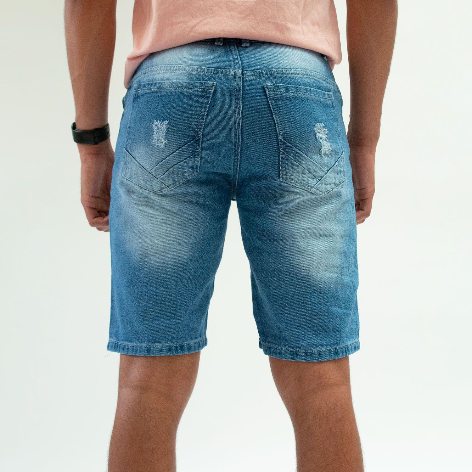 Bermuda Denim Destroyer y Parches-3
