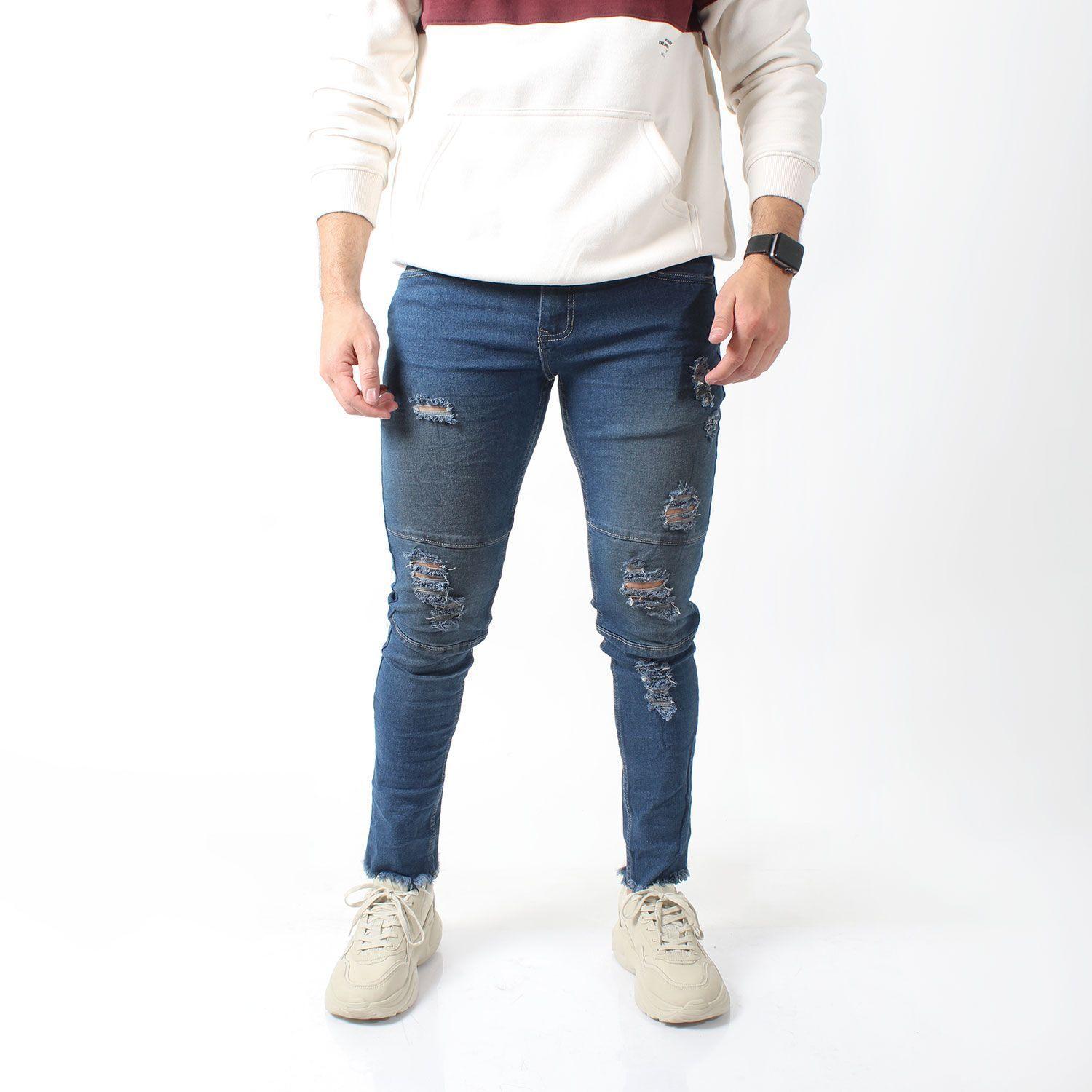 Jean Skinny Azul Petroleo para Hombre-0