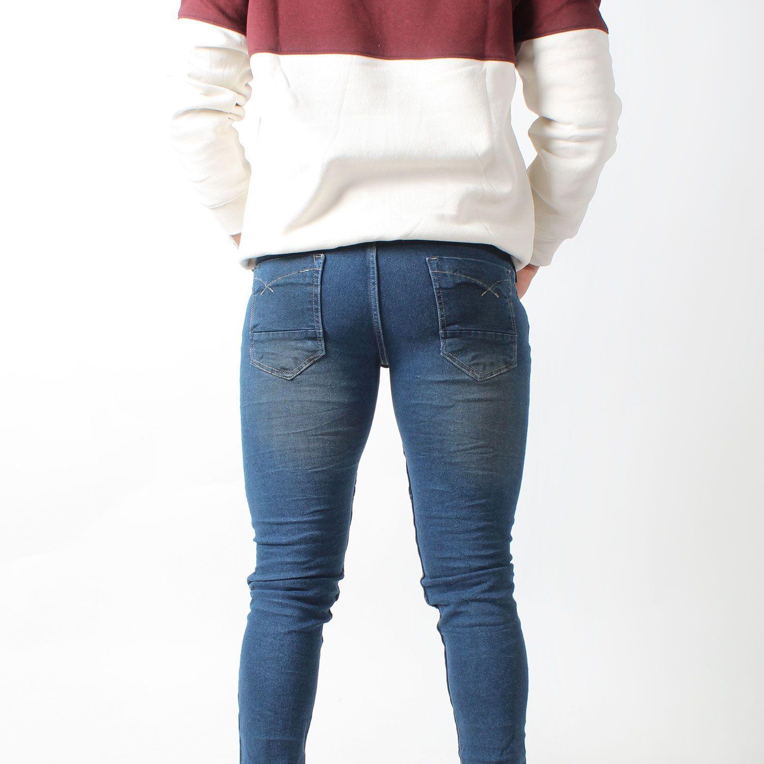 Jean Skinny Azul Petroleo para Hombre-1