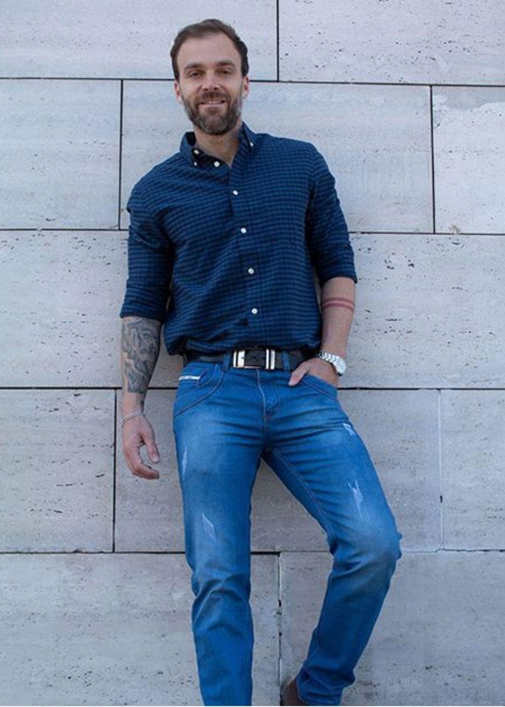 Jean Confort Azul Slim Fit-3