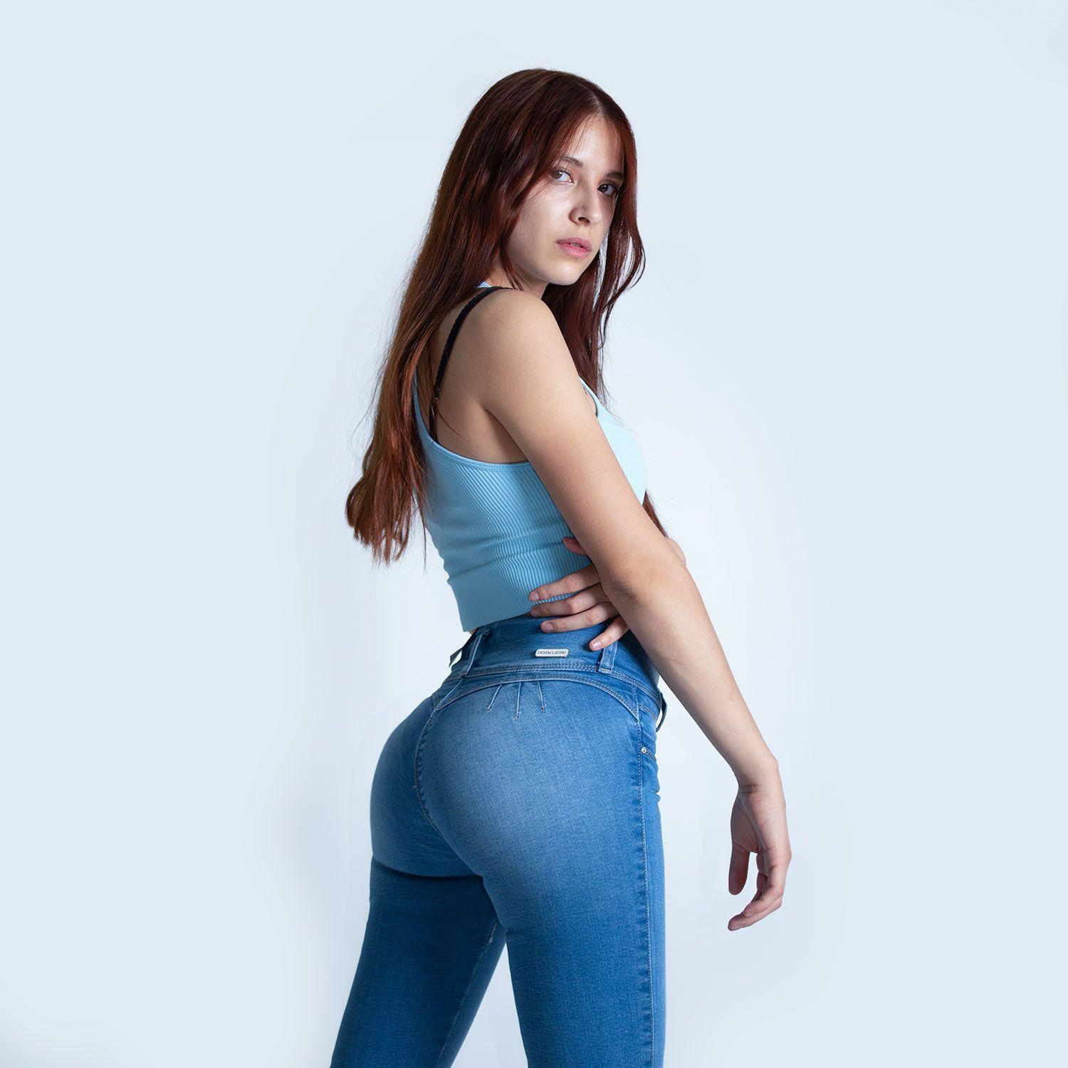 Jean Mujer Push-Up Pretina Ancha-0