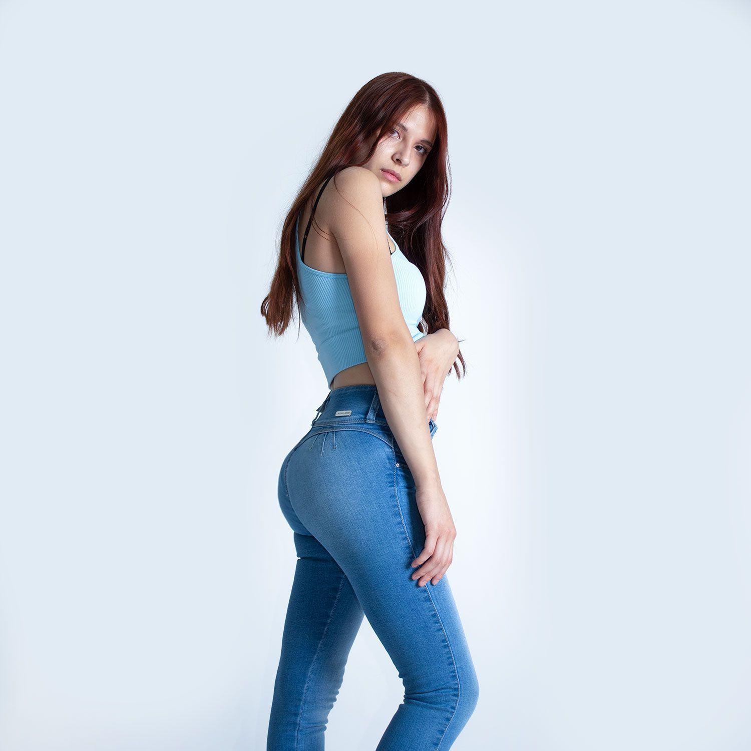 Jean Mujer Push-Up Pretina Ancha-2