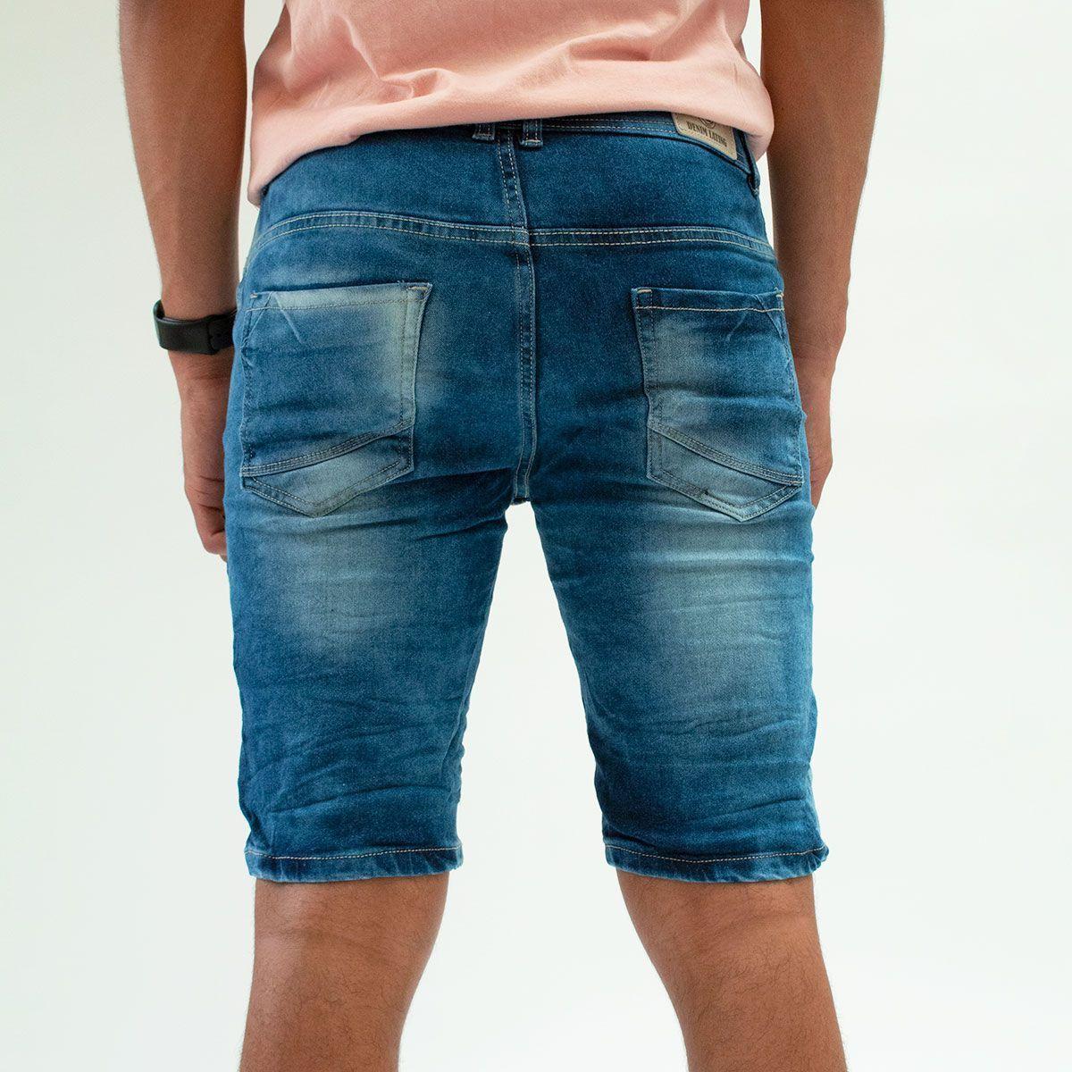 Bermuda Denim Para Hombre con diseño-1